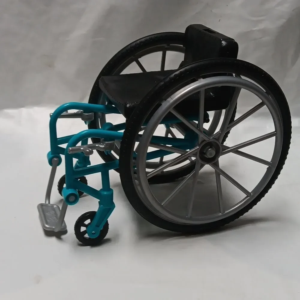 Mattel 2018 Barbie Rolling Aqua Blue Wheelchair